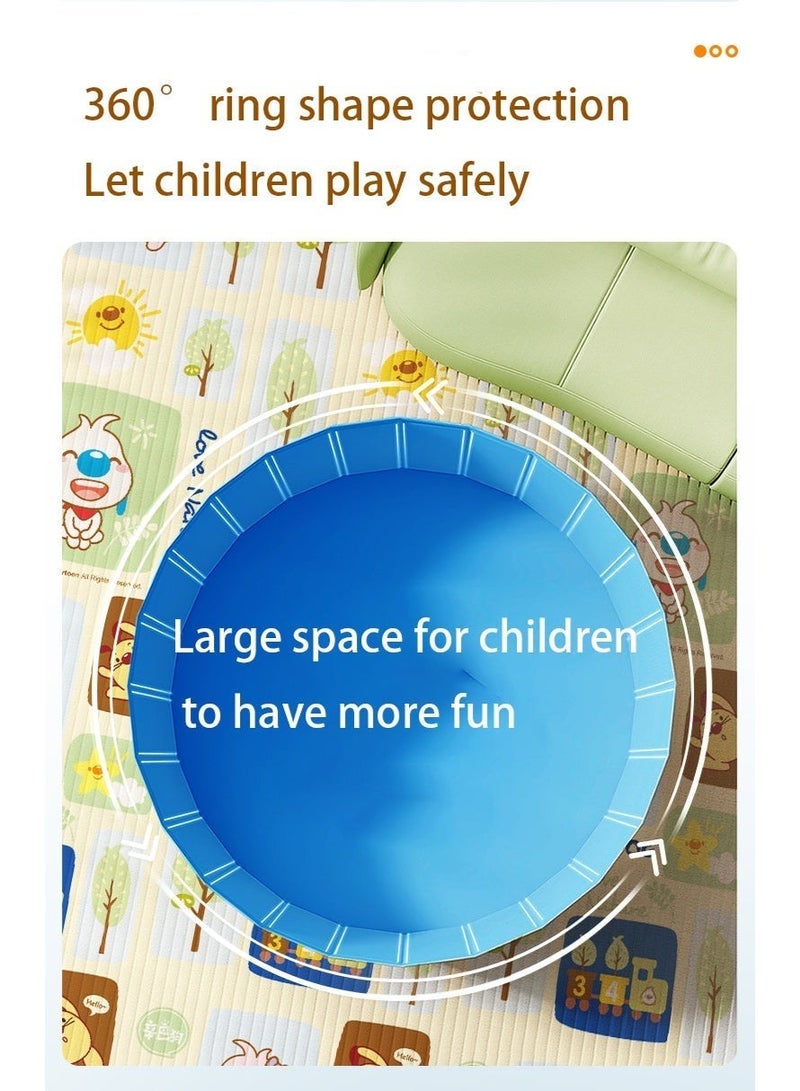 RAKAY Multi-Purpose Round Play Pit Diameter 120cm Ball Pit Indoor and outdoor Pool Children's Toy Sand Pit  Home Folding Fence Indoor Play Sand Digging Tool For Ages 1-12 - Image 5